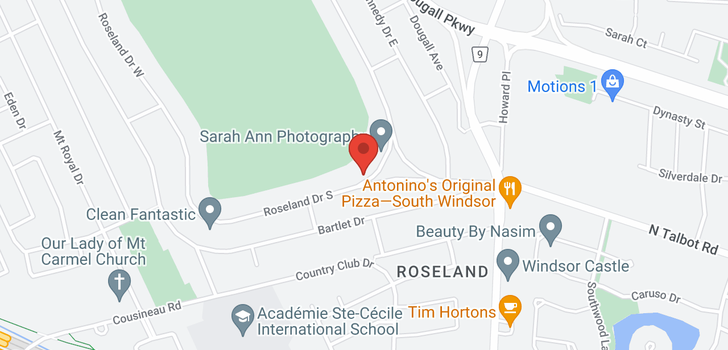 map of 680 ROSELAND DRIVE South